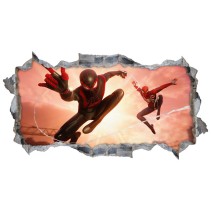 Vinilos marvel agujero 3d spider man miles morales